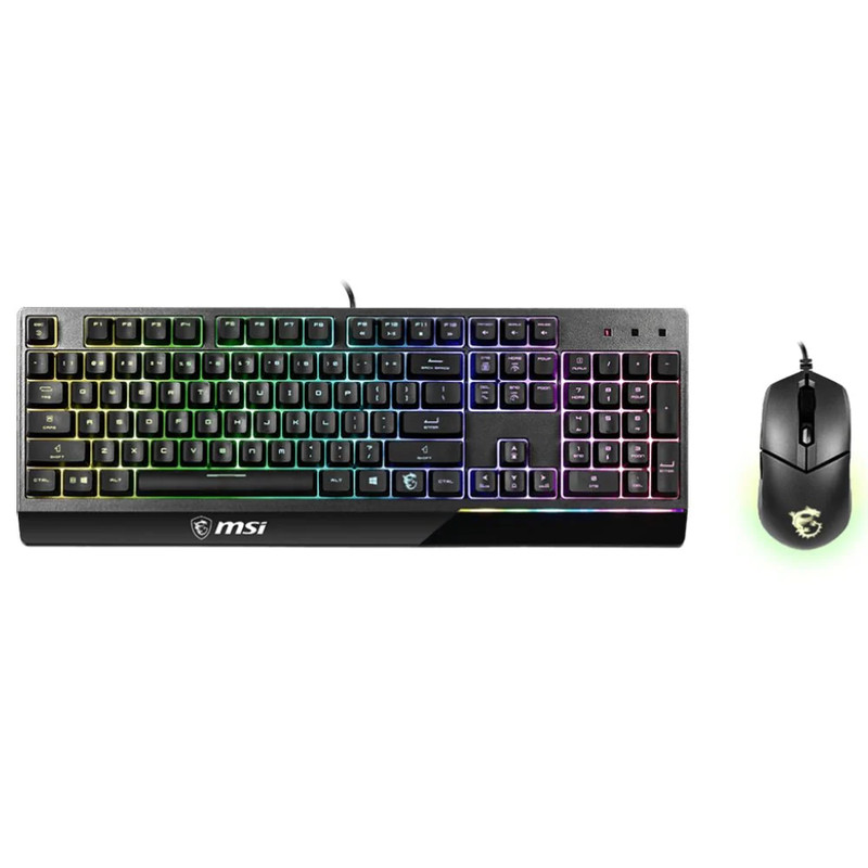MSI Vigor GK30 Combo Wired Keyboard and Mouse Combo - US Layout - Black - تجميعة